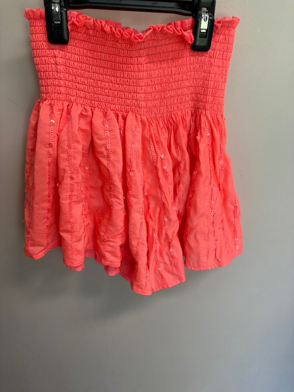 Queen of Sparkles Girls shorts Peach with Sequin stripes M-L